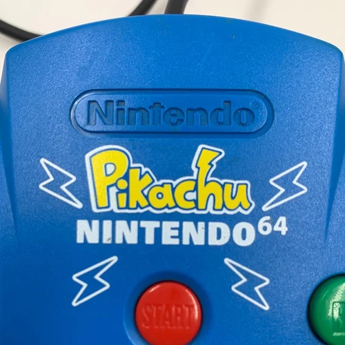 Nintendo 64 Controller Pikachu Pokemon N64 Blue Yellow NUS-005 Limited Tested - Picture 3 of 5