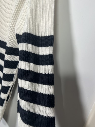 COS Wool & Cotton Ecru Striped Long Jumper / Dress M (Oversized) Luxury Classic - Picture 11 of 15