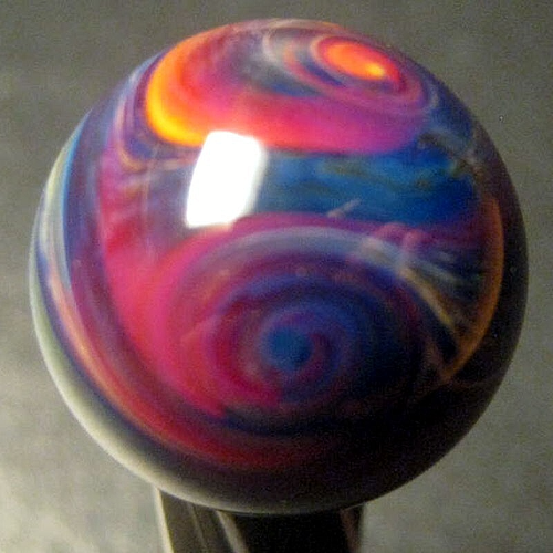 Boomwire Glass Marbles .61" handmade contemporary art sculpture lampwork sphere - Picture 2 of 6