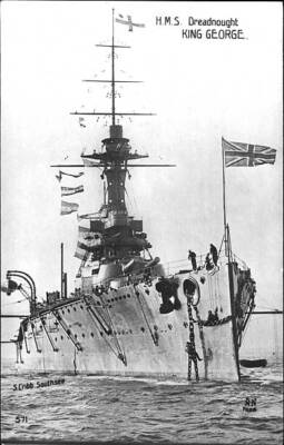 British Royal Navy Battleship HMS King George V SHIPPING NAVAL OLD PHOTO