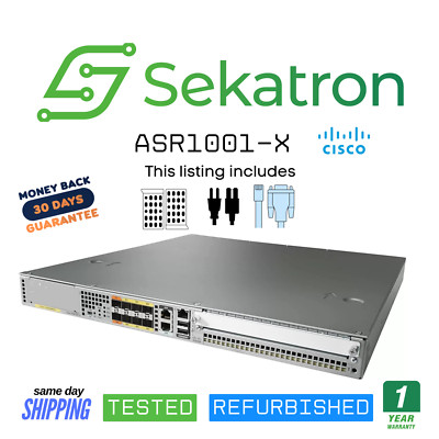 DEFECTIVE  Cisco ASR1001X 6 Ports 1GbE SFP Port Aggregation Services Rou G3D
