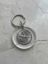 1999 P Delaware US State Quarter in Keychain Loop