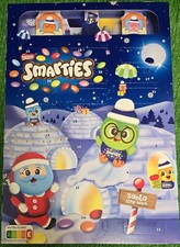 (51,52€/kg) Smarties 3D Adventskalender Nestle Schokolade Figuren plastikfrei