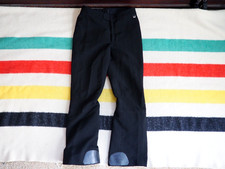 VTG 70s ROFFE Seattle Union Black Wool Retro Talon 34x31 Stirrup Ski Pants Mens