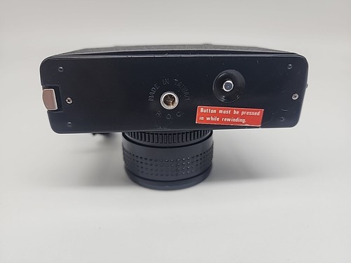 Vintage Time 35mm Film Camera Black Compact Point & Shoot with 50mm Lens & Strap - Picture 10 of 10
