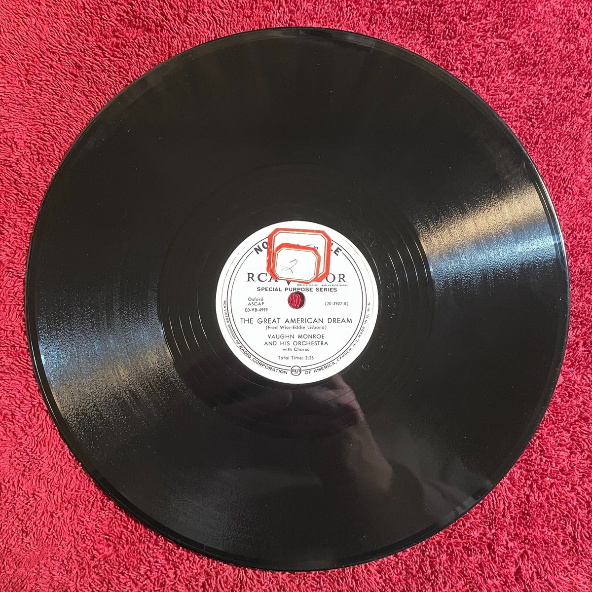 洋楽 Monroe VAUGHN MONROE AND HIS ORCH RCA Victor 20-3907 PROMO 78rpm (Pop