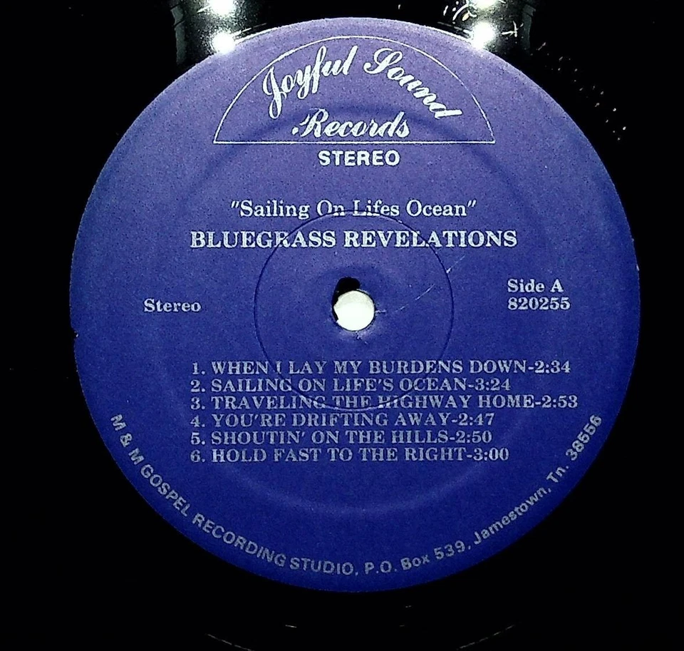 The Bluegrass Revelations Sailing On Life's Ocean Gospel Vinyl LP Record VG+ - Image 3 of 4