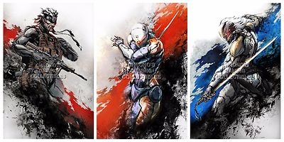 Metal Gear Solid Snake Raiden Ninja 1 2 3 PS1 PS2 PS3 POSTER MADE