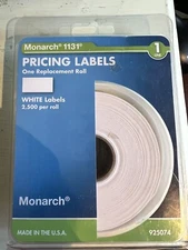 Monarch Easy-Load 1131 Pricemarker Labels (925074) 7/16 x 7/8 White 2500/Pack
