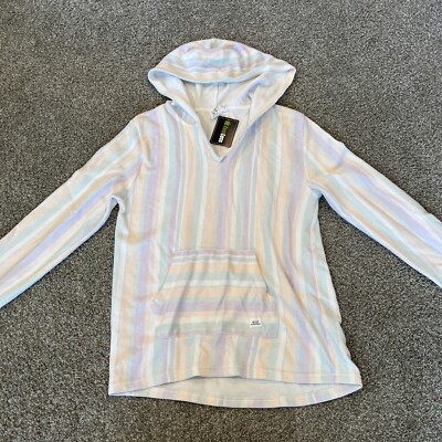 NWT Roxy Girls Hoodie Pull Over Rainbow Girls Size XL