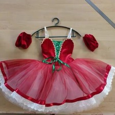 Children's Ballet Dance Costume Red Fairy Tutu Skirt Cherry Carrot Professional