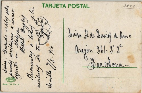 España 1910 Postal Vintage Menudo a la andaluza (1410) - Imagen 2 de 2