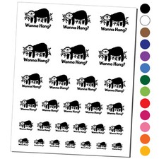 Sloth Wanna Hang Temporary Tattoo Water Resistant Set