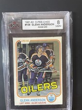 1981-82 OPC O-Pee-Chee Glenn Anderson RC Rookie Card #108 Oilers - KSA  8