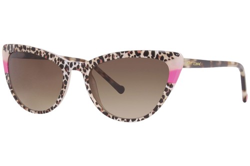 Betsey Johnson Sunglasses Womens Black Pink Leopard Cat Eye  display picture 1