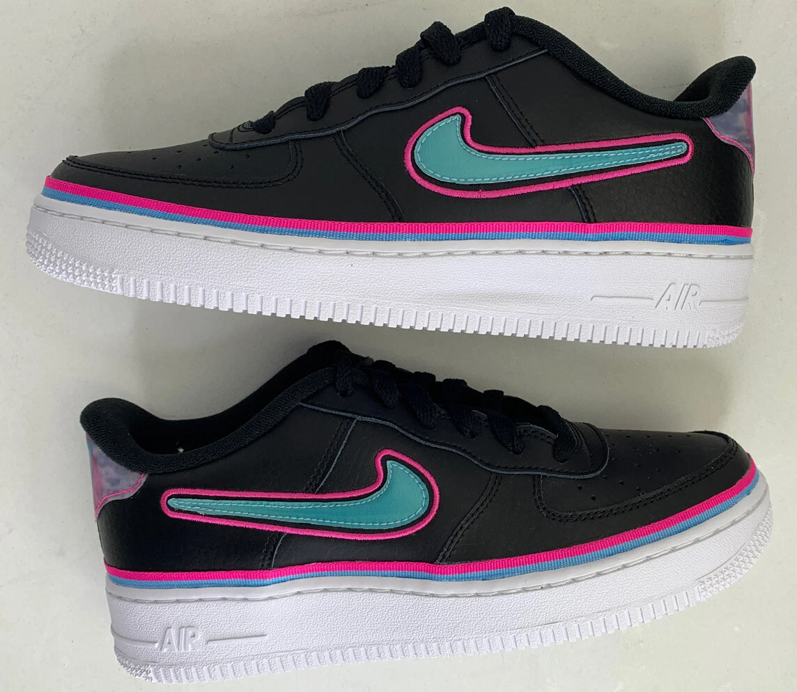 Nike Air Force 1 Low NBA White Black (GS) Kids' - AR0734-100 - US