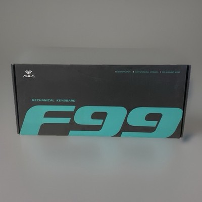 AULA F99 GREY WHITE DARK GREY KEYBOARD GRAY WOOD SWITCH V3 Wireless