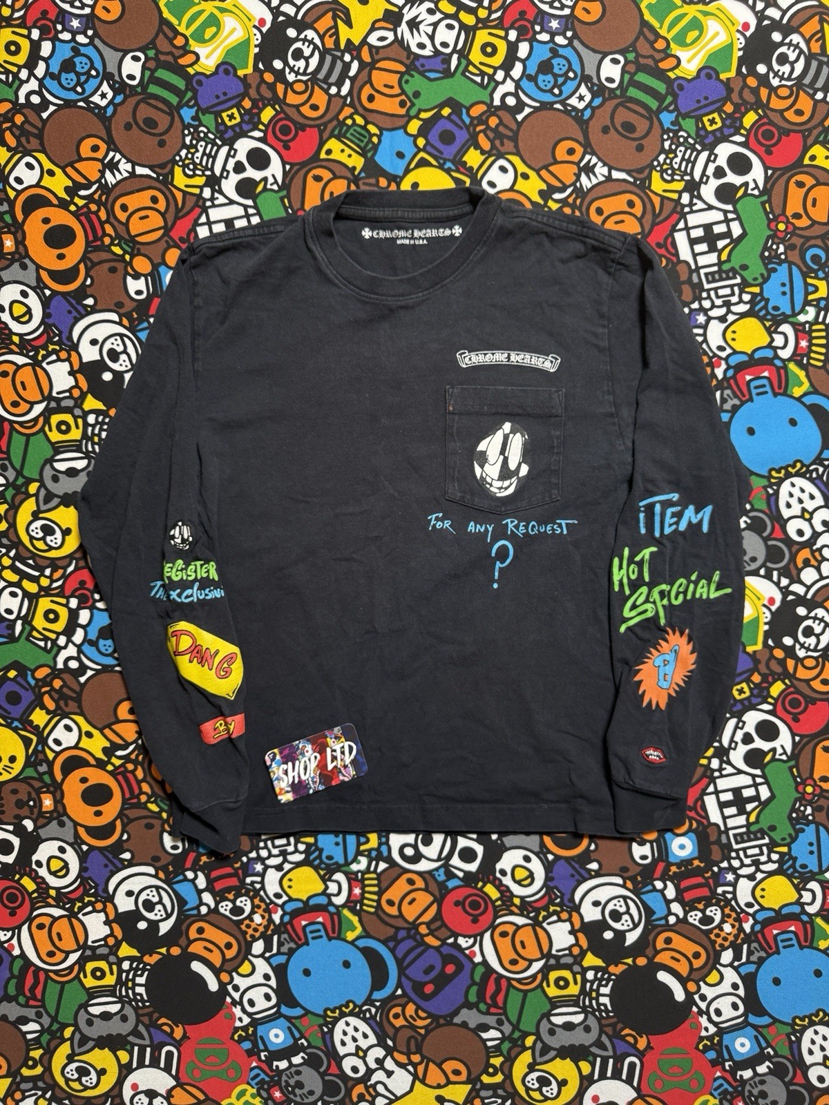 Chrome Hearts Black Matty Boy Link Long Sleeve Tee thumbnail 2