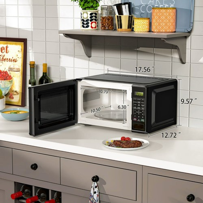 #ad Mainstays 0.7 Cu ft Countertop Microwave Oven 700 Watts Black New $35.00