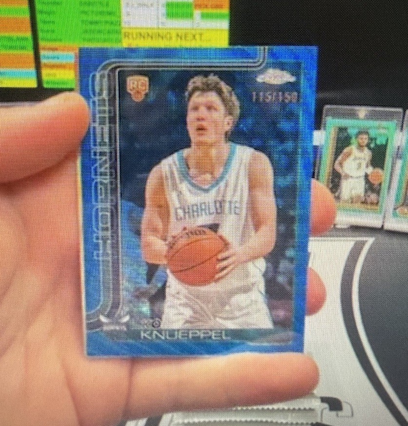 2025-26 Topps Chrome Kon Knueppel Rookie Blue Wave Refractor RC #254 115/150