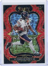 2025 Select #372 Luther Burden III Red No Huddle 1/49 Rookie RC Bears