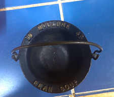 McClure Cast Iron Mini Pot / Cauldron with Bail Handle, Cast Iron Pot