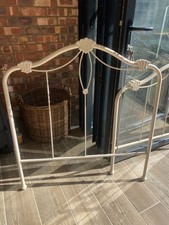 Laura Ashley Ivory Cream Metal Ornate Single Bed Frame with slats