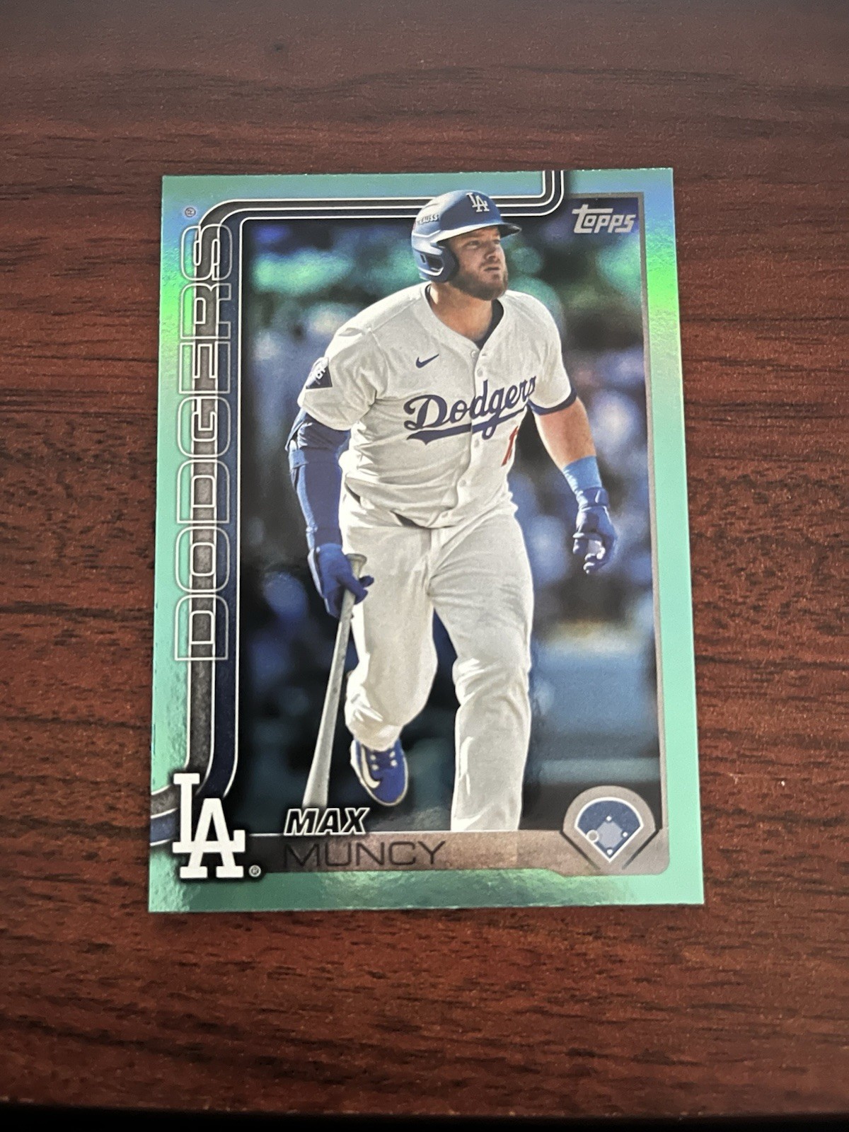 2025 Topps Series 2 Max Muncy Aqua Foil Dodgers Card #378