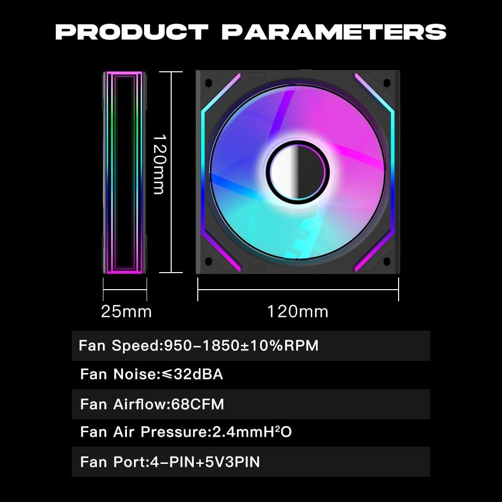 Jungle Leopard PC Fan JM-V2 120 Infinity Mirror Module Daisy-Chain Fan