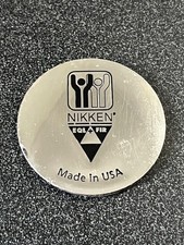  1 NIKKEN KENKO SILVER MINI ROUND 1.5" DIA PROMO PAD MAGNET 1427 - DEMO A