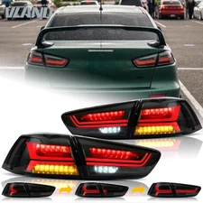 Smoked LED Tail Lights w/Startup Animation For 2008-2017 Mitsubishi Lancer&EVO X