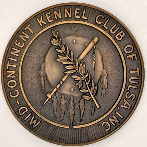 Vintage Mid-Continent Kennel Club Tulsa OK Jostens Large Medal Medallion Award