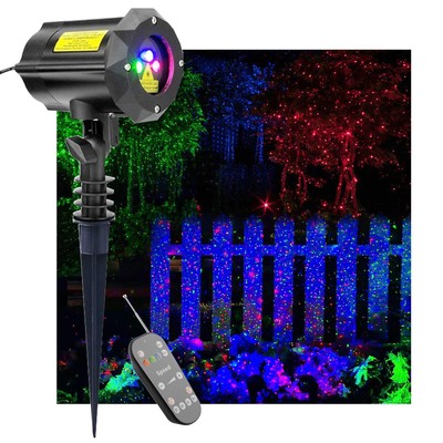 LEDMall Christmas Laser Projector Lights Outdoor, Motion Firefly Red, Green a...