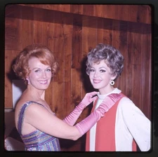 Barbara Rush Candid 1960s Backstage Glamour Original 120 Film Photo Transparency