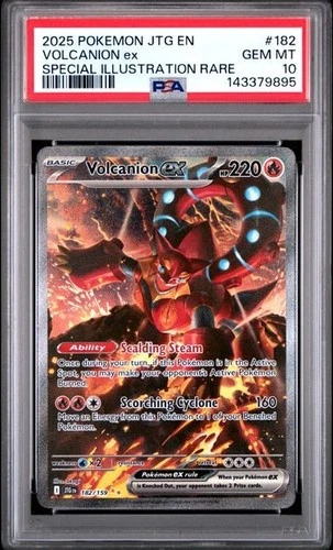 PSA 10 Volcanion EX 182/159 Pokemon Journey Together Special Illustration Rare
