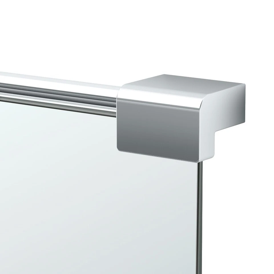 Espejo decorativo grande de montaje fijo 1521, cromado, 30 pulgadas Foto 3 de 4