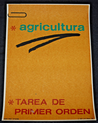1991 Cuban Original SILKSCREEN Poster.AGRICULTURE.First Priority.Revolution Art.