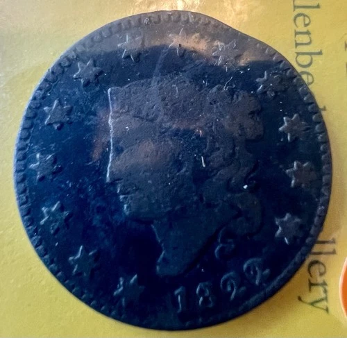 1822-P Large Cent — photo from another recent sale