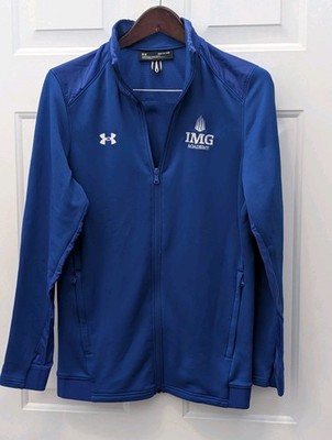 Mens Size Small IMG Academy Under Armour Full Zip Jacket Royal Blue 