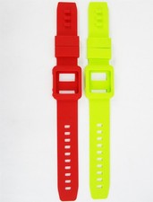 Red  Green Silicone Watch Band Wrist Strap Skin Cover Apple iPod Nano 6th gen