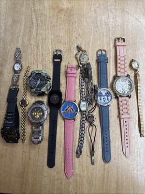 Lot 14 Unisex WristWatches Repair/Parts Seiko Belair Disney  FP Titanium Geneva