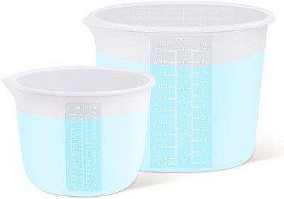 Extra Large Silicone Measuring Bowl Set Epoxy Resin 2000ml/70fl.oz & 1000ml