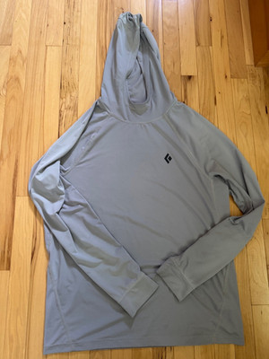 Black Diamond Men's Alpenglow Hoody. Large. Pewter.