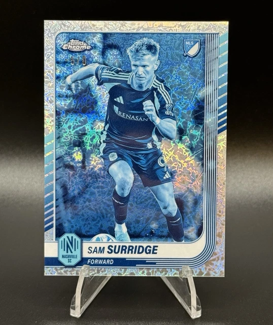 2025 Topps Chrome MLS Sam Surridge FROZENFRACTOR -5/0 SSP Nashville #152