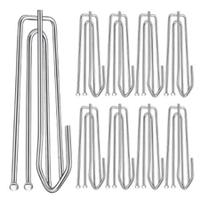 60PCS Stainless Steel Drapery Hooks 4-Prong Pinch Pleat Curtain Clips