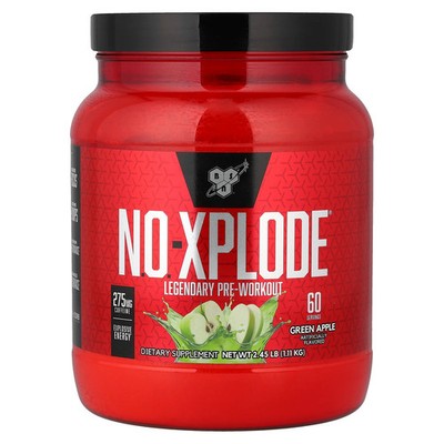 N.O.-XPLODE , Legendary Pre-Workout, Green Apple, 2.45 lbs (1.11 kg)