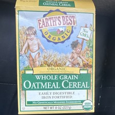 Earth's Best Organic Whole Grain Oatmeal Cereal, Stage 1, GMO Free