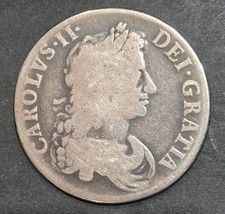 1671 Crown Charles II Silver Coin