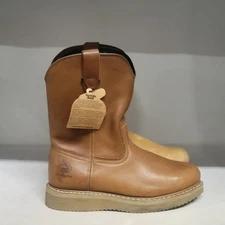 Georgia Boot 10" Wedge Soft Toe Boot Barracuda Gold Mens Size 10.5W