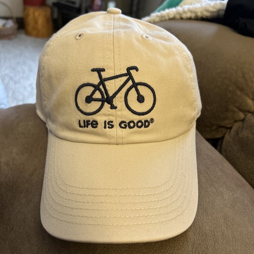 Life Is Good Mütze Erwachsene Einheitsgröße verstellbar beige hellbraun Fahrrad Strand Sommer Relax